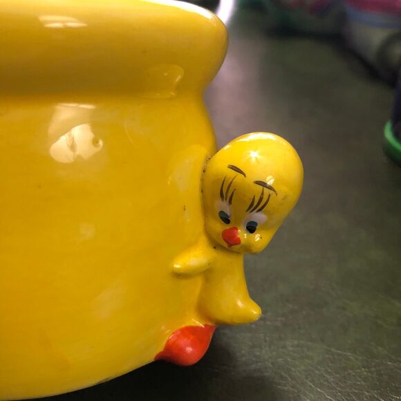 Vintage Looney Tunes Character Planter; Sylvester & Tweety Bird Ceramic Dish - Picture 9 of 12